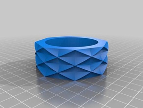 il mio personalizzato anello di tovagliolo manopola zigrinata customizer-2 cucina & sala da pranzo su misura 3d print model - Mito3D