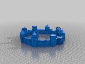 mittelalterliche Festung der Stadt 1 Gebäude & Strukturen kundengebundene 3d print model - Mito3D