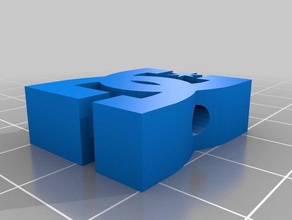 dc-logo Kordelzug-stopper - Zubehör dcshoes Kordelzug logo 3d print model - Mito3D
