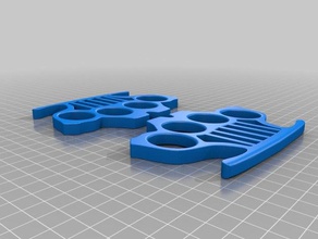 dimensioni effettive le nocche La stampa 3d auto-difesa 3d print model - Mito3D