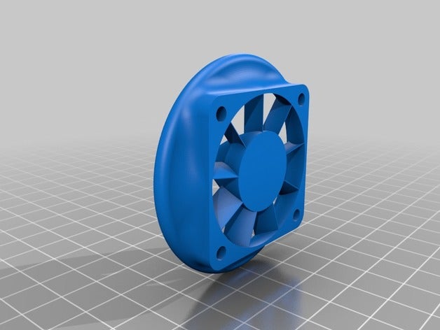 40mm aerodinamik hava giriş kanalı 3d yazıcı parçaları e3d fan kompresörler soğutma fanı kefen v6 3D print model - Mito3D