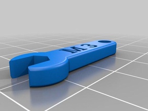 m3 spanner wrench el aletleri anahtarı 3d print model - Mito3D