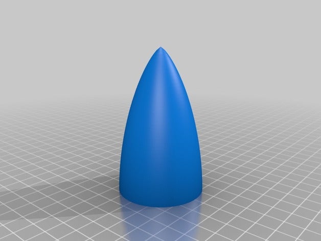 meu personalizados haack série de von karman foguete cone nariz gerador veículos personalizado 3D print model - Mito3D