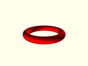 parametric o-ring torus diy 3d print model - Mito3D