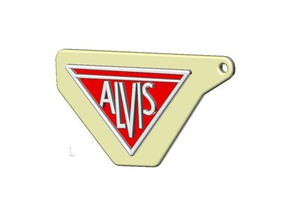 alvis logo keyring signs & logos 3d print model - Mito3D