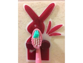 titular de cepillo dientes portaherramientas y cajas la liebre 3d print model - Mito3D