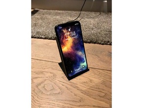 iphone x qi stand mobile phone apple 3d print model - Mito3D