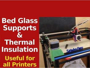 bed supports glass & thermal insulation - tronxy x5s others 3d printing 3dprintable printer heatbed heated 3d print model - Mito3D