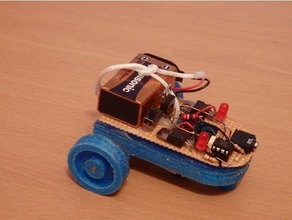 minirobot seguidor linea robôs educacionais robótica robô 3d print model - Mito3D