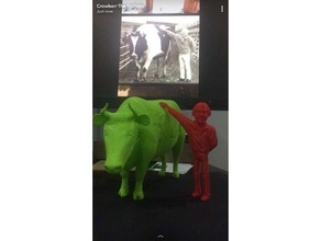 grand-père de sa vache sculptures 3d print model - Mito3D