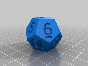 o dado de 12 lados brinquedo & acessórios para jogos 3d print model - Mito3D
