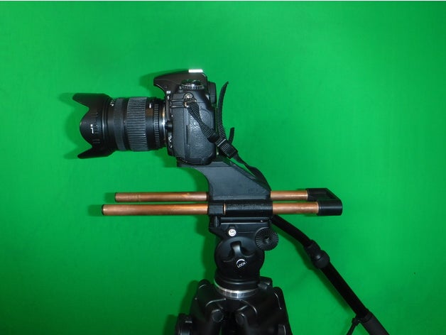 15mm rail mount extension camera teleprompter video 3D print model - Mito3D