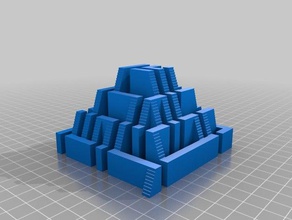 mon personnalisés pyramidale escalier labyrinthe jouets & jeux personnalisé 3d print model - Mito3D