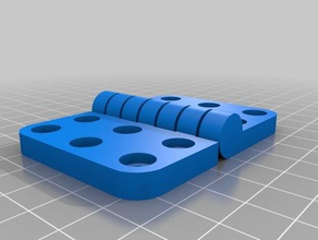 my customized parametric hinge 3 parts 3d print model - Mito3D