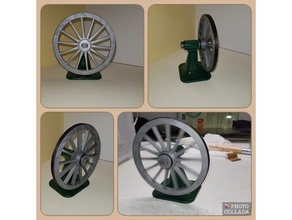 rueda gira juguetes mecánicos juguete educativo roue bois mecanical weel 3d print model - Mito3D