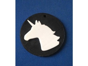 unicorn ciondolo animali licorne pendentif unicorno 3d print model - Mito3D