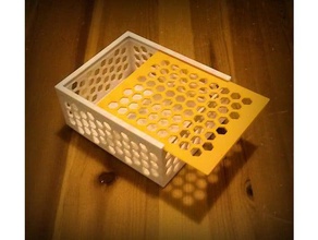 hexagonal do furo de caixa 100x120x55 mm recipientes a hexágono armazenamento 3d print model - Mito3D
