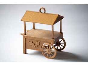 sweet chariot ornement de noël L'impression 3d panier les fêtes la décoration doux 3d print model - Mito3D
