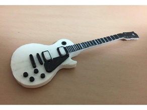 les paul guitar-shaped keychain music 3d print model - Mito3D