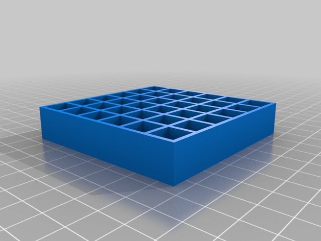 6x6 cuvette rack tool holders & boxes customized 3D print model - Mito3D