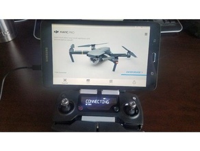 tablet bracket dji mavic pro above sticks r c vehicles fpv holder 3d print model - Mito3D