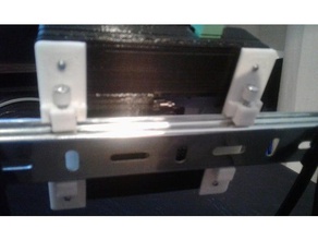 din-schiene Schraube verstellbaren clip engineering 3d print model - Mito3D
