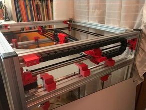 hypercube xy gantry cable chains 3d printer parts 3d print model - Mito3D