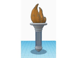 torch decor academic fancy ornate wall 3d print model - Mito3D