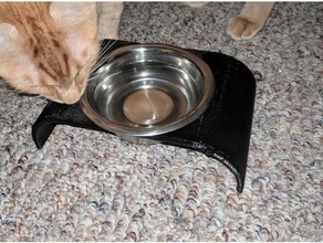 simple cat dog bowl holder pets food dish pet water 3d print model - Mito3D