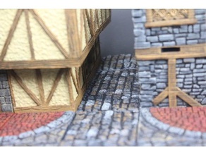 openforge cobblestone streets square pattern toy & game accessories dnd tiles dungeon miniatures openforge2 pathfinder rpg street tabletop terrain tile 3d print model - Mito3D