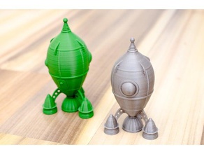 old retro rocket models comic engine ship space spaceship starship style toy 3d print model - Mito3D