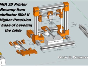mia impressora 3d micro - fabrikator mini ii renovar maior precisão facilidade de calibração Impressora peças modificação partes 3d print model - Mito3D