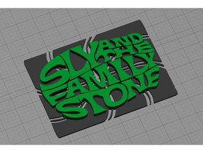 sly família de pedra banda - porta-chaves chaveiros funk a música stone 3d print model - Mito3D