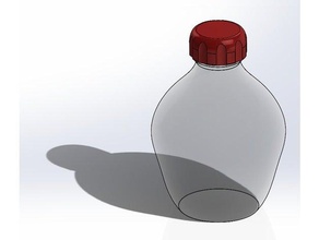 verschließbare Flasche Container Flaschen Flüssigkeit containment Wasser-containment Wasser 3d print model - Mito3D
