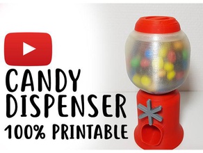 candy dispenser 100 basılmıştır organizasyon şeker pınarı besleyici gumball makine pet vending otomat 3d print model - Mito3D
