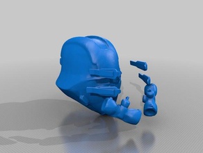wolfeinstein riot guard helmet 3d printing 3d print model - Mito3D