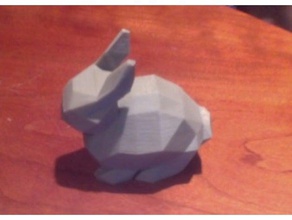 düşük poli tavşan heykeller hayvanlar poly maske 3d print model - Mito3D