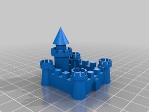 kingdomino château L'impression 3d 3d print model - Mito3D