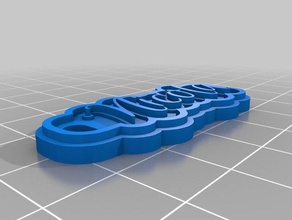 nicola bleu de porte-clés personnalisé 3d print model - Mito3D