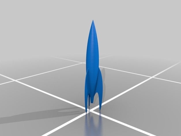vintage fusée L'impression 3d 3D print model - Mito3D
