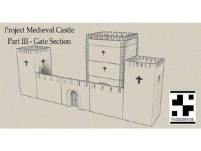 castle system - part iii gate section toy & game accessories buildacastle wargame model terrain wargaming 3d print model - Mito3D