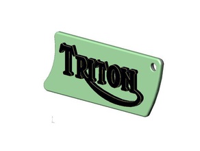 triton logo llavero signos y logotipos 3d print model - Mito3D