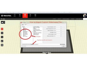 import custom makerware json profiles 3d printing profile slicer 3d print model - Mito3D