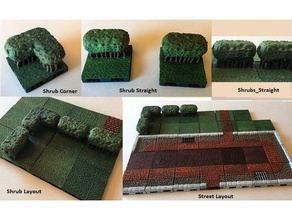 miniature shrubbery openlock toys & games dungeons dragons 28mm rpg prop tiles shrub tabletop terrain wargame wargaming 3d print model - Mito3D