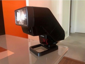 speedlight coldshoe table stand mount camera flash hotshoe 3d print model - Mito3D