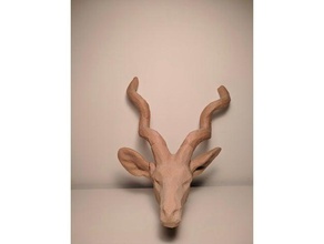 koudou head sculptures animal dear kudu 3d print model - Mito3D