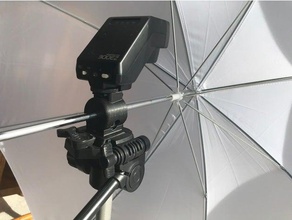 speedlight umbrella tripod mount camera coldshoe dslr flash hotshoe lighting 3d print model - Mito3D