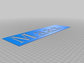 meine angepasste Schablonen Schilder & logos kundengebundene 3d print model - Mito3D