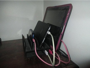 phone tablet charging rack organization 3d print model - Mito3D