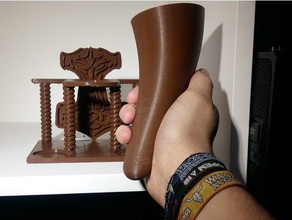 epic drinking horn thors hammer stand food & drink 3d print model - Mito3D